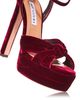 Aquazzura Aquazzura Women's Cupid Plateau 130 Velvet Platform Sandals - 5