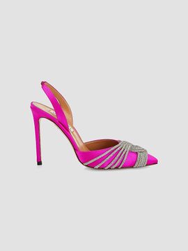 Aquazzura Women's Gatsby 105MM Embellished Slingback Pumps