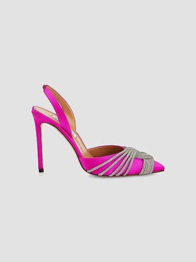 Aquazzura Women's Gatsby 105MM Embellished Slingback Pumps