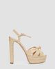 Aquazzura Women's Nina Raffia 130MM Platform Sandals - 1