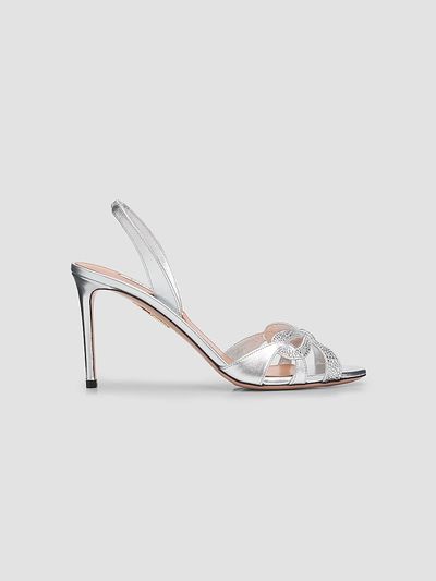 Aquazzura Women's Ribbon Kiss 85MM Slingback Sandals