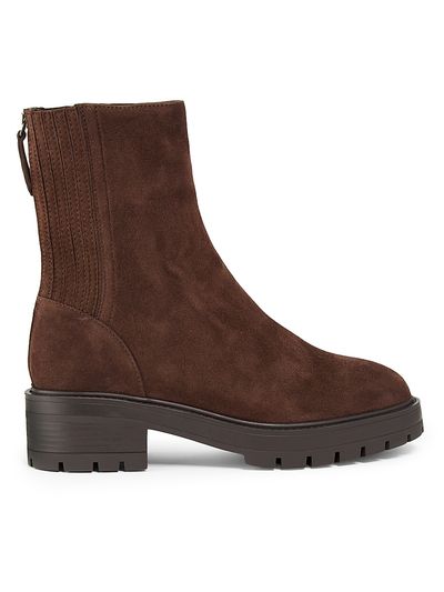 Aquazzura Women's Saint Honroe Suede Combat Boots