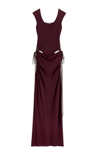 ARAKII ARAKII Exclusive Draped Crepe Maxi Dress