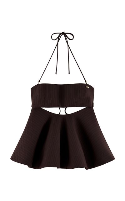 ARAKII ARAKII Exclusive Peplum Bandeau Crepe Top