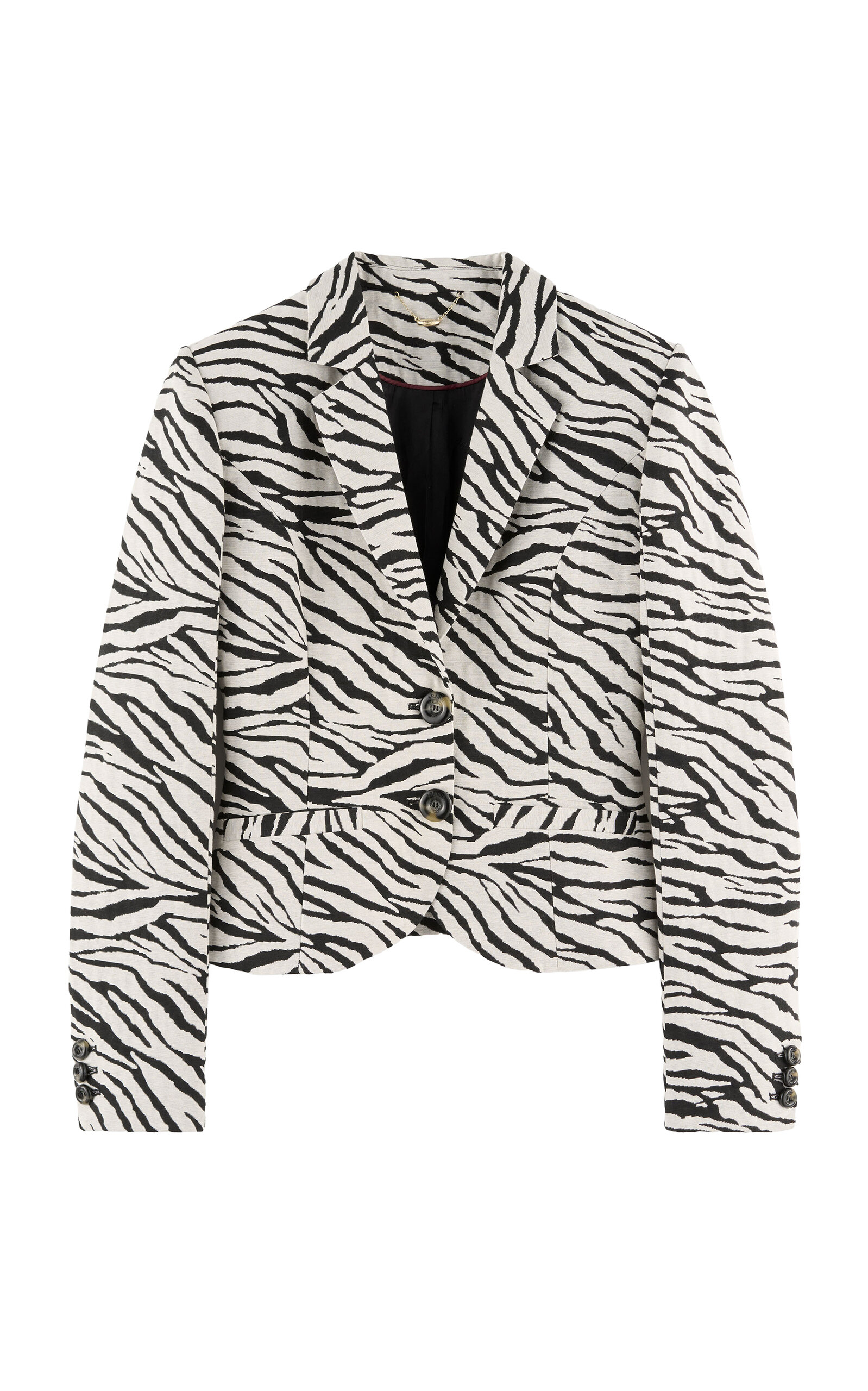 ARAKII ARAKII Exclusive Zebra Tight Waist Cotton Blazer
