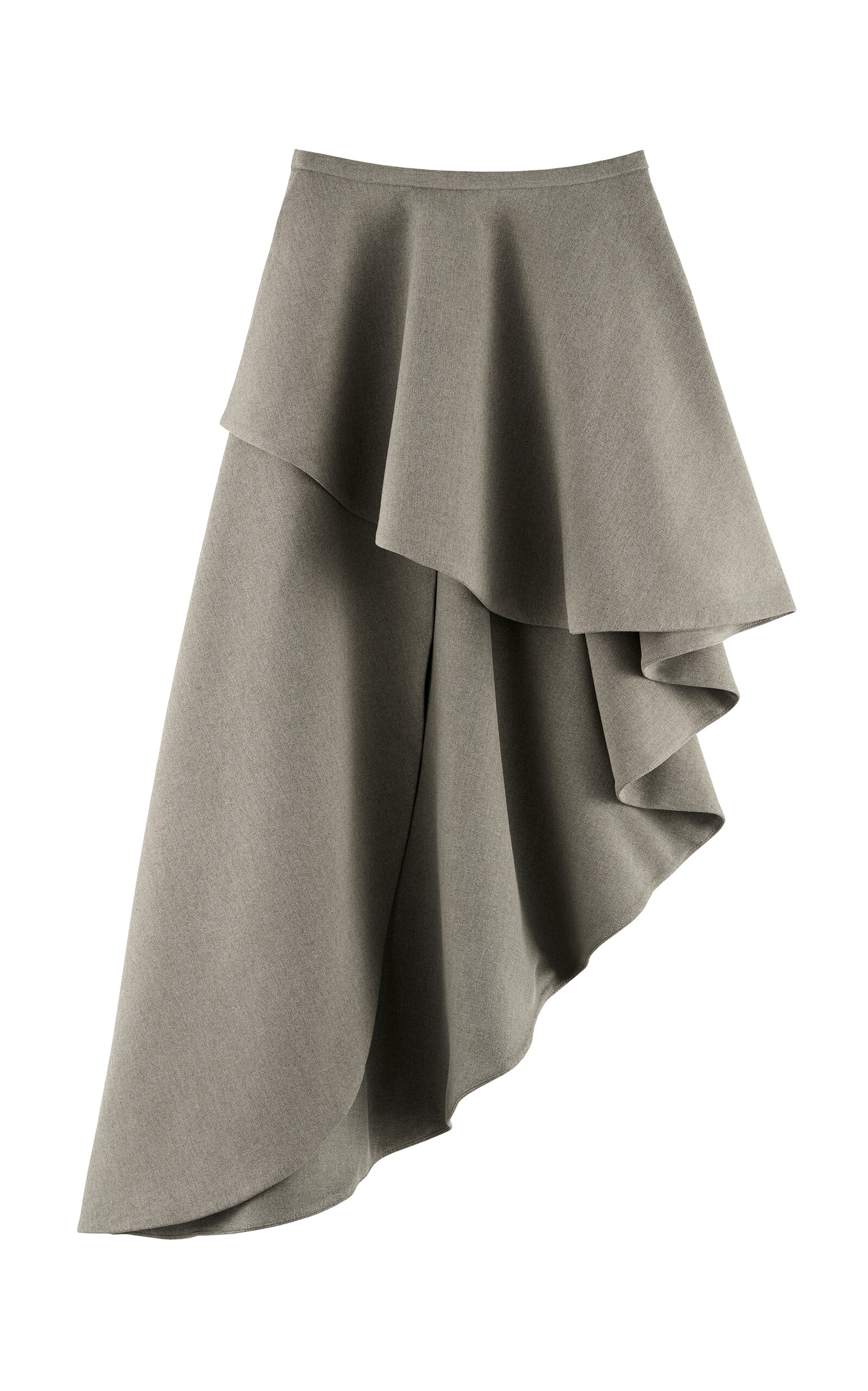 ARAKII ARAKII Spiral Asymmetrical Poplin Midi Skirt