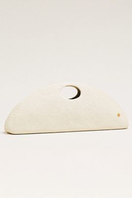 Aranaz Amor 2 Medium Woven Straw Clutch