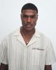 Aray Aray camp collar beach shirt in beige khaki stripe-Neutral - 4