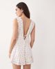 Aray Aray delicate floral print beach mini dress in white - 3
