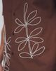 Aray Aray embroidered camp collar beach shirt in brown - 4