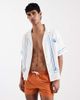 Aray Aray embroidered camp collar beach shirt in white - 1