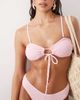 Aray Aray textured ruched top bikini set in baby pink - 2