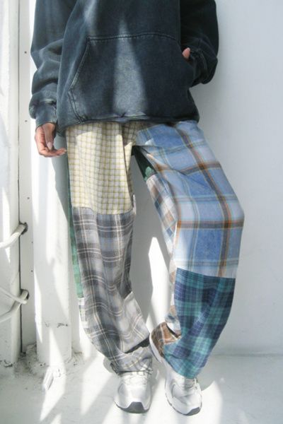 ARC ARC Vintage Reworked Flannel Pieced Pants, Women's at Urban Outfitters