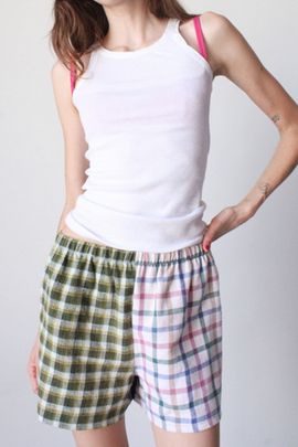 ARC ARC Vintage Reworked Flannel Pieced Shorts, Women's at Urban Outfitters