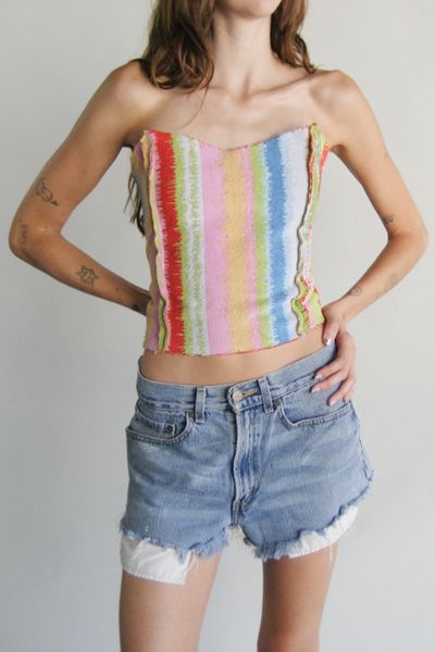 ARC ARC Vintage Reworked Towel Bustier Top, Women's at Urban Outfitters