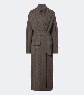 Arch4 Arch4 Bond Street cable-knit cashmere long cardigan