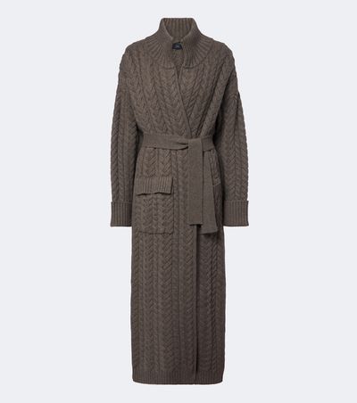 Arch4 Arch4 Bond Street cable-knit cashmere long cardigan