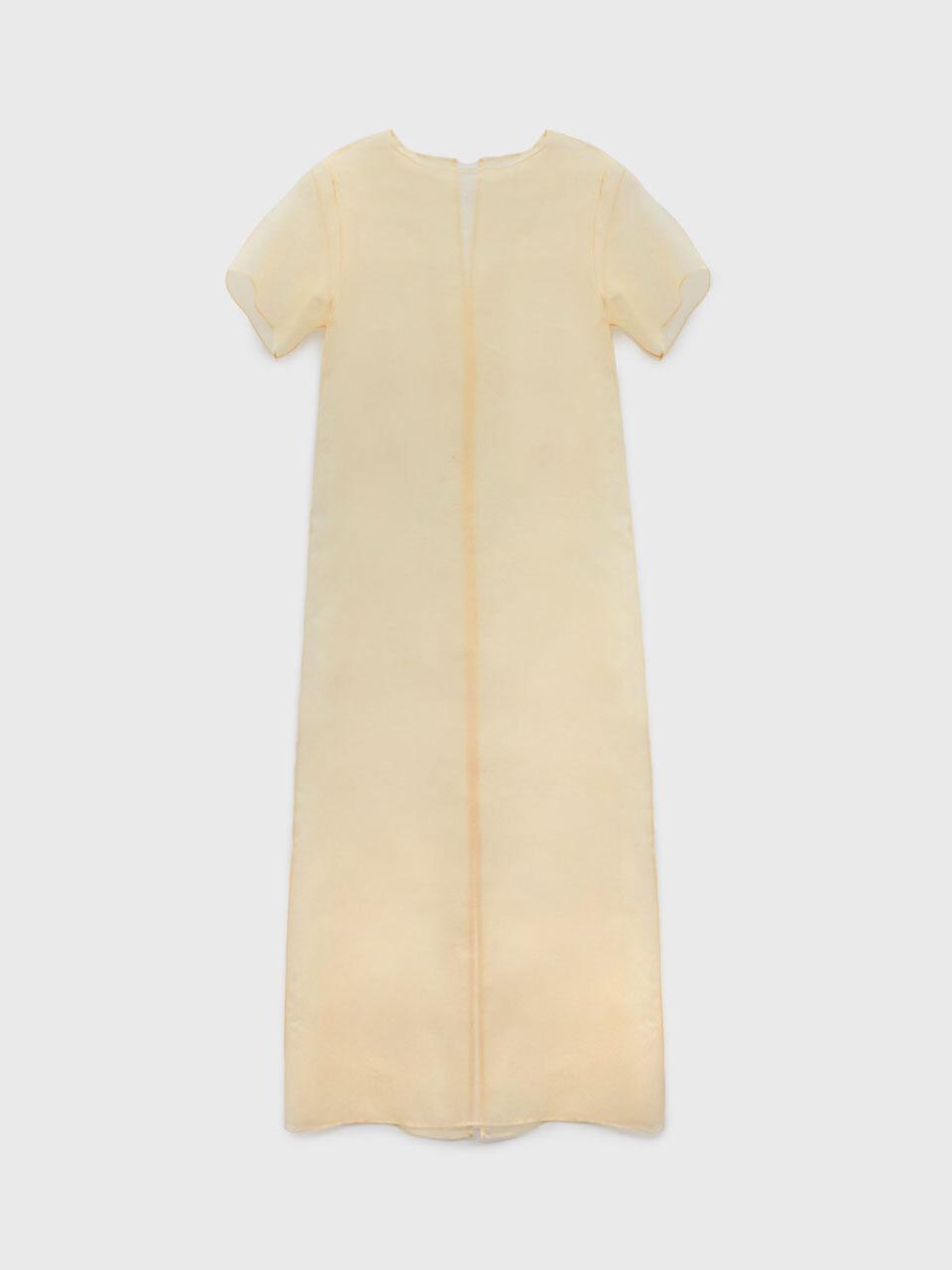 Arch The Half Sleeve Organza Silk Dress