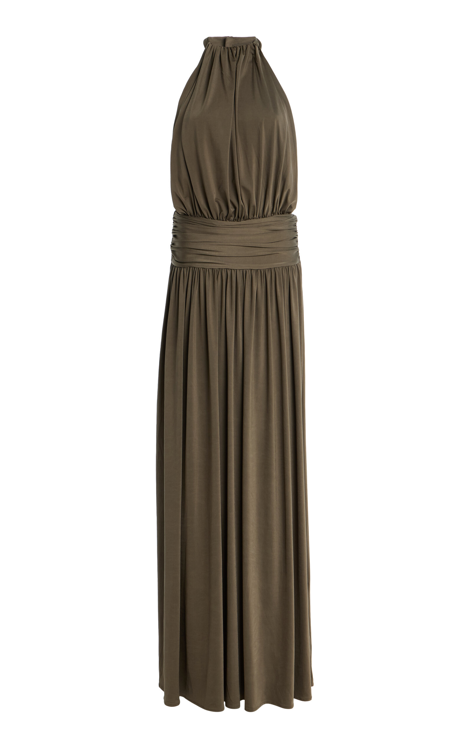 sachin and babi light blue dress Refined Luxury Halter Maxi Dress Sage