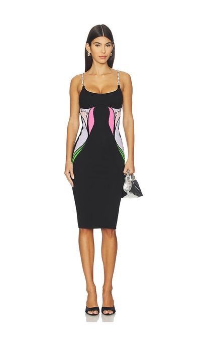 sachin and babi light blue dress Colorblock Tie Mini Dress