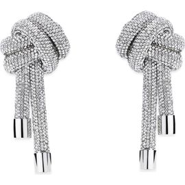 Area Area Crystal Knot Drop Earrings