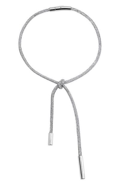 Area Crystal Knot Necklace