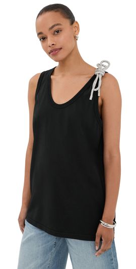 AREA AREA Crystal Knot Tank Top Washed Black