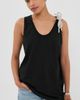AREA AREA Crystal Knot Tank Top Washed Black - 2
