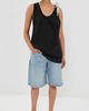 AREA AREA Crystal Knot Tank Top Washed Black - 5
