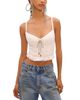 Area Area Crystal Knot Tie Hem Jeans in Medium Blue - 4