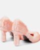 Area Area Dagger faux fur-trimmed pumps - 3