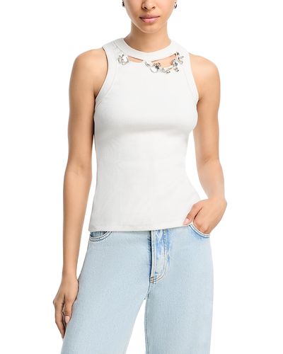 Area Area Embellished Cutout Tank Top
