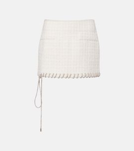 Area Area Embellished tweed miniskirt