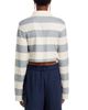 Area Area Embroidered Flower Rugby Stripe Crop Polo - 3