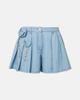 Area Area Floral-appliqué denim shorts - 1