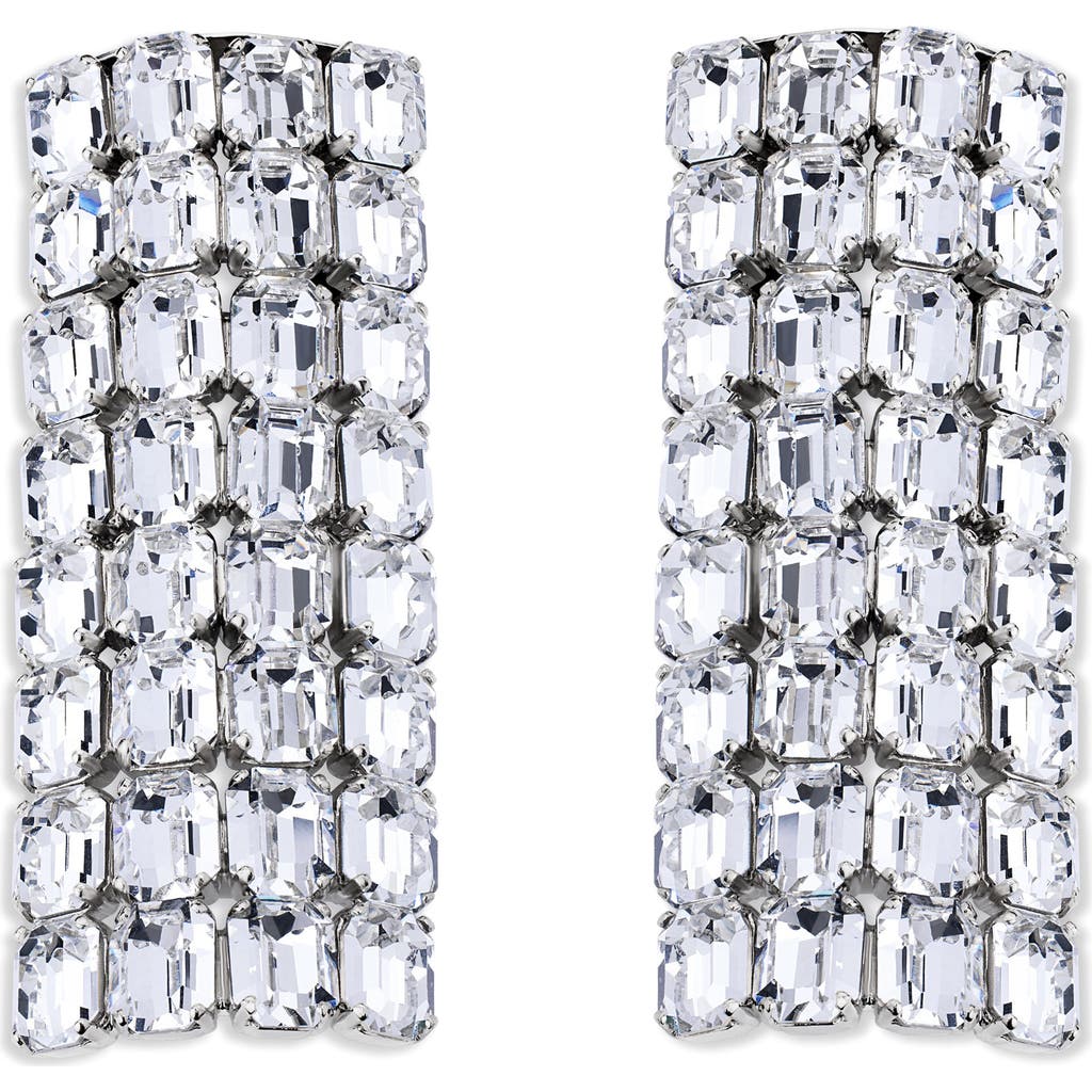 Area Area Long Crystal Pavé Earrings