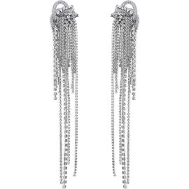 Area Area Long Messy Chain Drop Earrings