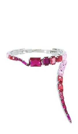 AREA AREA Ombre Crystal Wrap Choker Necklace
