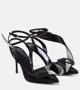 Area Area X Sergio Rossi embellished satin slingback pumps