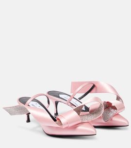 Area Area x Sergio Rossi Marquise crystal-embellished mules