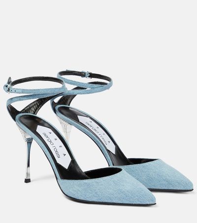 Area Area x Sergio Rossi Marquise denim pumps