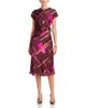 Area Stars Area Stars Avery Draped Printed Satin Dress - 1