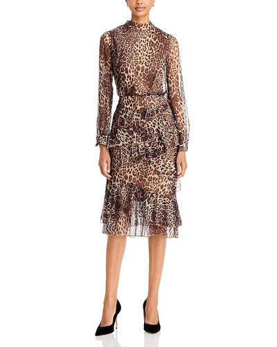 Area Stars Area Stars Jayla Leopard Print Tiered Ruffle Dress