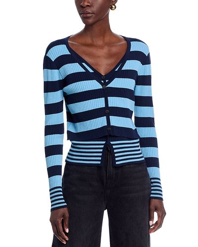 Area Stars Area Stars Stripe Long Sleeve Knit Top
