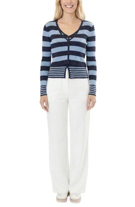 AREA STARS AREA STARS Striped Long Sleeve Knit Top