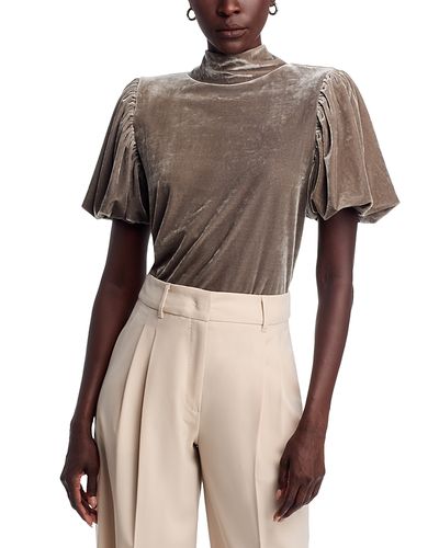 Area Stars Area Stars Velvet Mock Neck Top