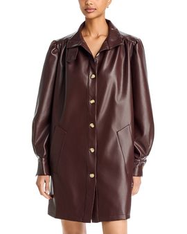Area Stars Area Stars Wren Faux Leather Button Front Dress