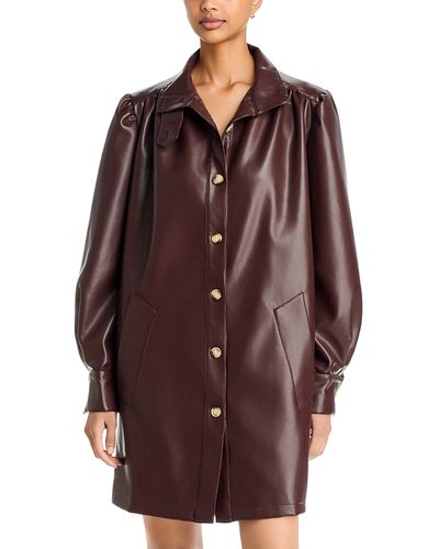 Area Stars Area Stars Wren Faux Leather Button Front Dress