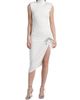Area Women's Crystal Knot Draped Midi-Dress - 3