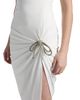 Area Women's Crystal Knot Draped Midi-Dress - 6